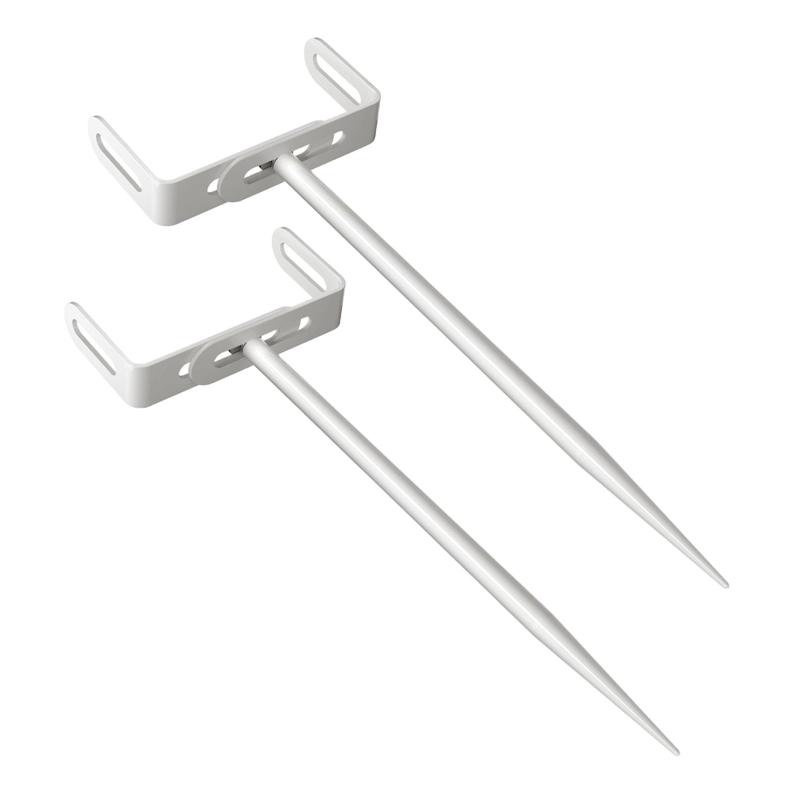Rgybao White 2Pcs Universals Downspout Brackets Heavy Type Adjustable Rust Coated For Projects Quickly Installation Industrial Downspout Bracket