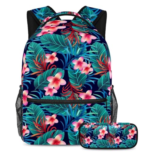 Sac à dos de jour multicolore 40cm et sa trousse assortie pour les cours et les sorties de week-end