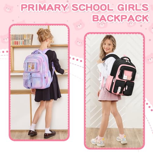 Image of PIG PIG GIRL Kids Backpack for Girls School Book Bag for Elementary Primary