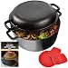 Uno Casa Cast Iron Dutch Oven with Lid - Pre-Seasoned 2 in1 5Q Pot and 1.6Q Pan Cookware Set