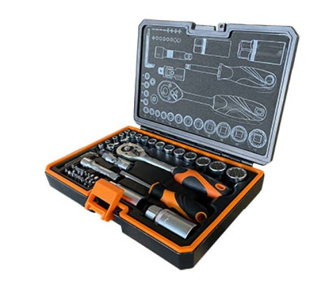 SET CHIAVI A BUSSOLA E INSERTI IN VALIGETTA KENDO 45 pezzi