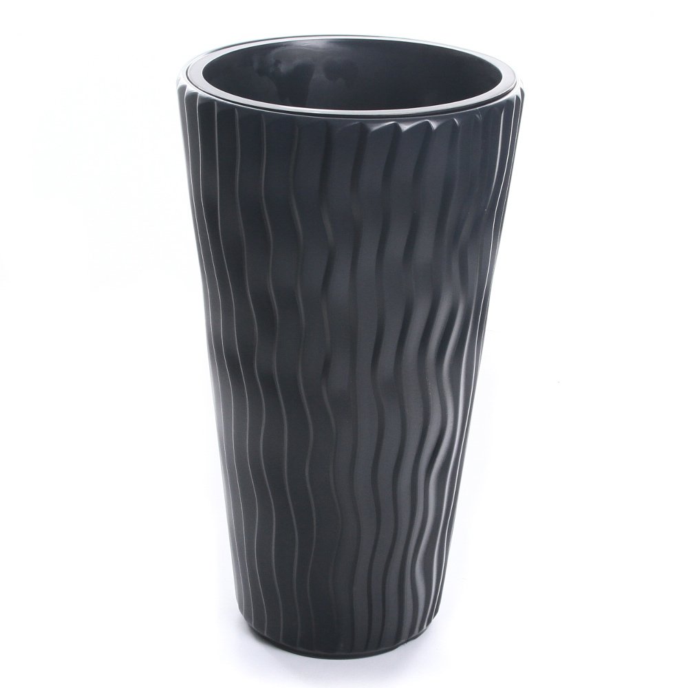 rg-vertrieb Sandy Style Thin Plant Pot 3 Sizes 4 Colours with Insert