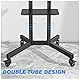 RFIVER TV Ständer Rollbar, Fernsehständer TV Wagen mit Rollen, TV Rollwagen Höhenverstellbar für 32-80 Zoll LCD LED OLED Plasma Flach & Curved Fernseher bis zu 50 KG, Max VESA 600x400 mm