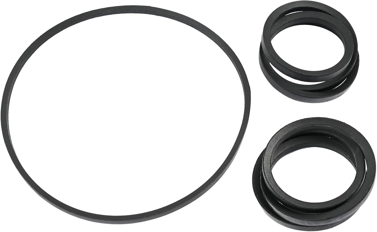 Snow Blower V-Belt 3PCS Set 07200802 ＆ 07200739 07200633 Fit for Ariens Deluxe 24 ＆ 28 Snow Blower 921045 921046 921069 921070 921323, 2PCS Deck Raw Edge Impeller Belt ＆ 1PC Auger Drive Belt