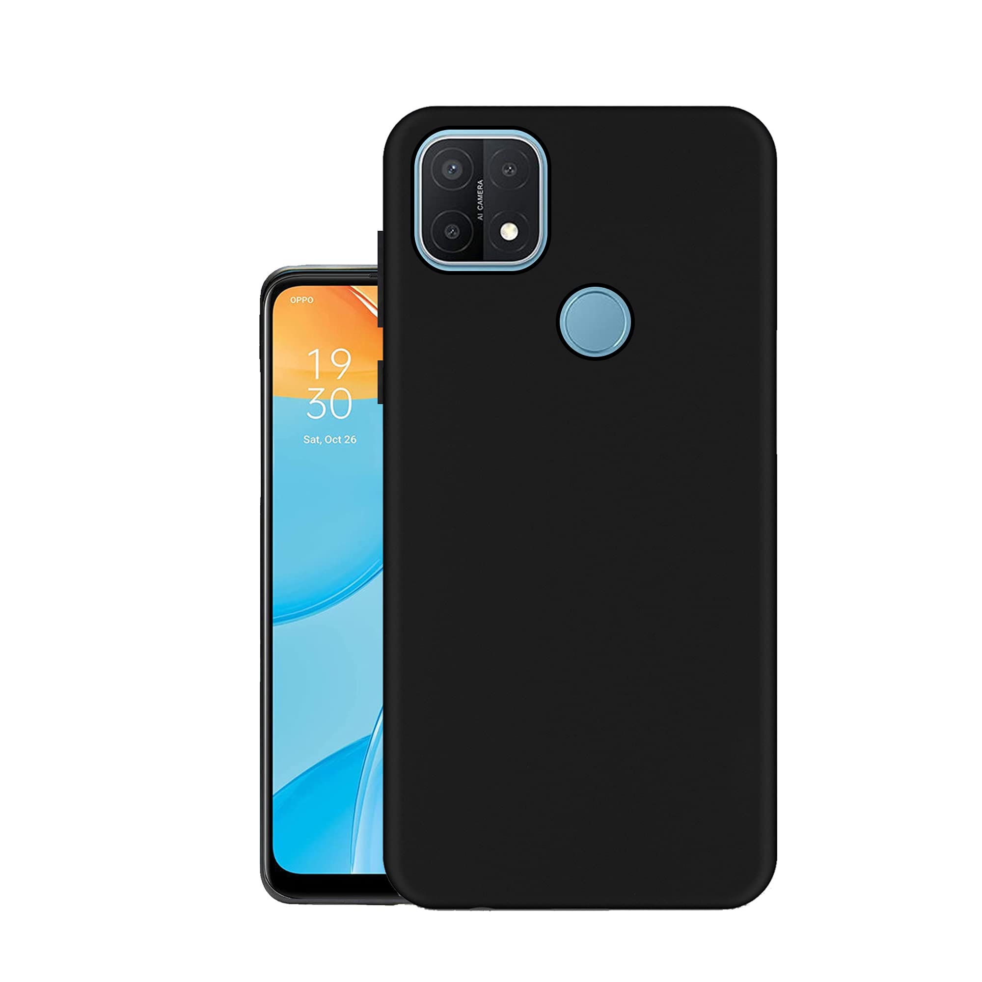 HELLO ZONE Exclusive Matte Finish Soft Back Case Cover for Oppo A15/Oppo A15s - Black (B08M33R34L) Amazon Price History, Amazon Price Tracker
