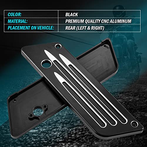 Cubiertas para cierres de alforjas para motocicleta KATUR, cromado negro, CNC, aluminio, compatibles con Harley Davidson Touring Electra Glide Ultra 2014-2017 miniatura 4