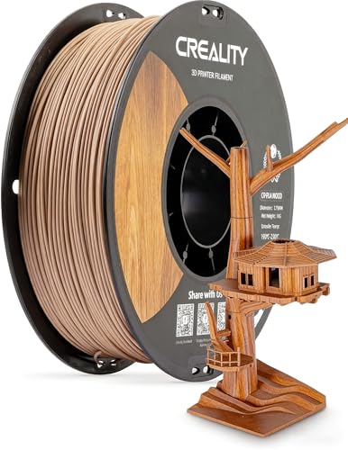 Creality Holzfilament PLA 3D-Druckerfilament 1 75 mm glatte Seidentextur Robustheit 1 kg (2 2 Pfund) / Rolle Druckfilament für alle Drucker (Holz)