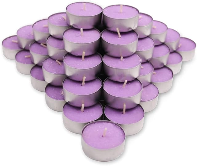 [cocodor/Garden Lavender] Tealight candles 100pcs, 4-5 hours burning time