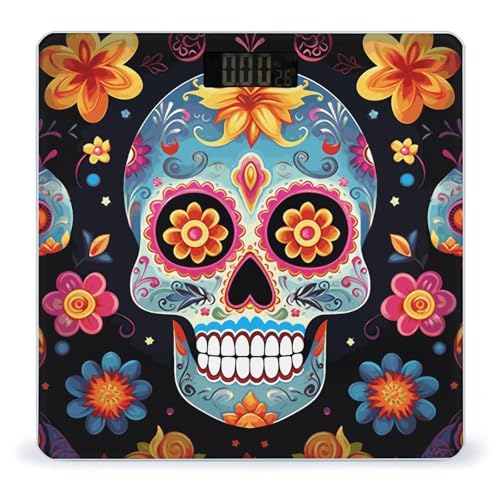 Báscula Digital de Baño Sugar Skulls Precisa y Moderna