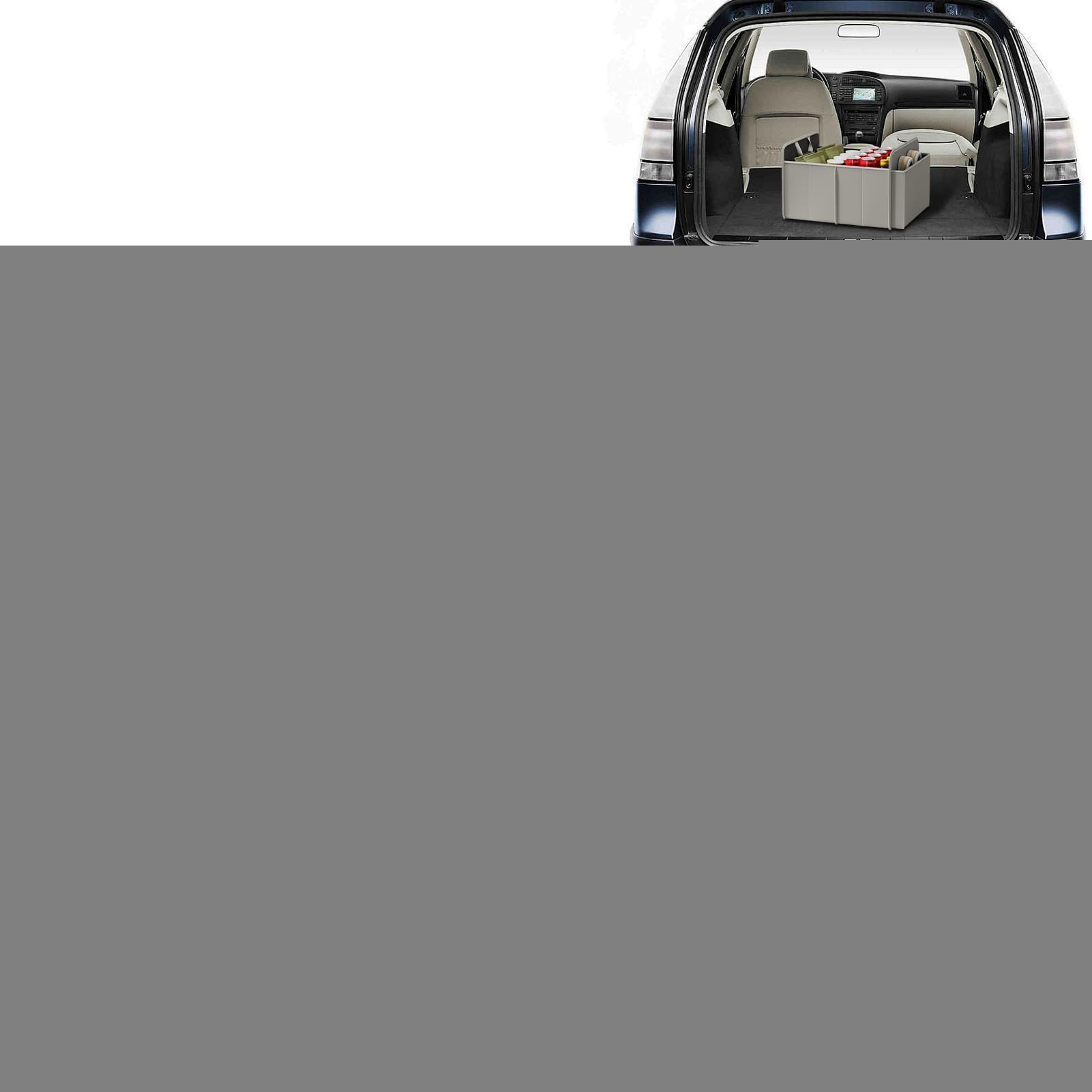 Generico Organizador plegable para maletero de coche, organizador de | maletero de coche, resistente bolsa de almacenamiento con asa, de almacenamiento de tela Oxford
