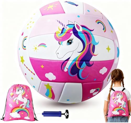 Pink Unicorn Volleyball for Girls with Unicorn Backpack Back to S...