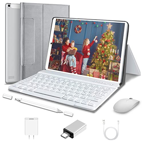 High-Performance Tablet with Keyboard 4G Wi-Fi Android 10.0, AOYODKG Tablet 10 inch 1920x1200 HD IPS, 4GB RAM, 64GB ROM, Dual Camera, Bluetooth,GPS,Type-C,Include Keyboard,Mouse,Case and More(Silver) High-Performance Tablet with Keyboard 4G Wi-Fi Android 10.0, AOYODKG Tablet 10 inch 1920x1200 HD IPS, 4GB RAM, 64GB ROM, Dual Camera, Bluetooth,GPS,Type-C,Include Keyboard,Mouse,Case and More(Silver)