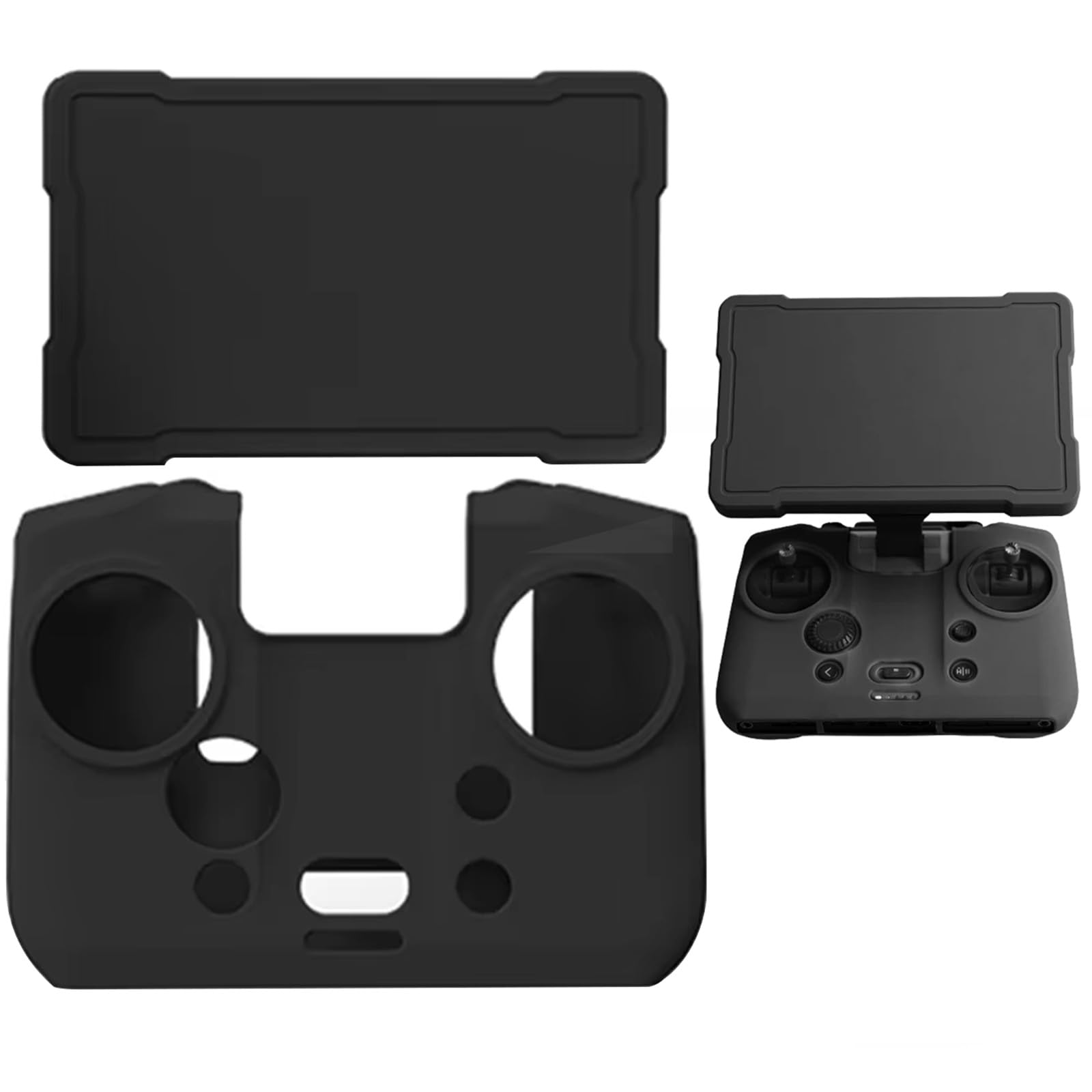 Funda Protectora para dji RC Pro 2, Control Remoto Funda Silicona + Pantalla Protector, Accesorios para dji Mavic 4 Pro/dji RC Pro 2 (Black)