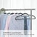 SONGMICS Pack of 50 Coat Hangers, Heavy-Duty Plastic Hangers, Non-Slip, Space-Saving Clothes Hangers, 0.2 Inches Slim, 16.5 Inches Wide, 360° Swivel Silver Hook, Black UCRP20BK50