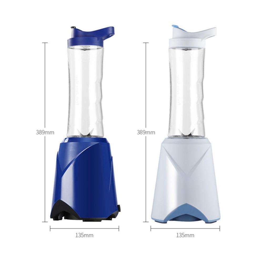 Exprimidor 600Ml Portátil 4 Cuchillas Exprimidor Eléctrico Multifunción Licuadora Licuadora Batidora de Alimentos de Frutas Molinillo de Alimentos Máquina para Hacer Jugos Blanco EU