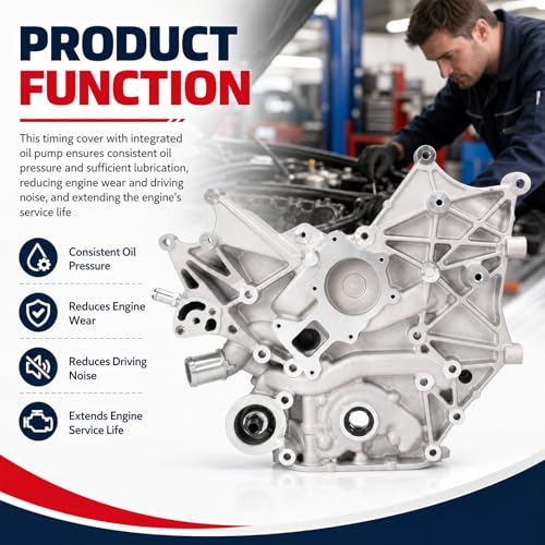 04666020AA Engine Timing Cover Assembly Compatible with 3.8L V6 Jeep Wrangler JK JKU JKUR 2007-2011 Replaces 04666020AB 04666020AC 68003438AA 68003438AB 68003438AC by TORVIRON - Image 4