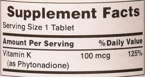 Miniatura 7 de La vitamina K 100 mcg apoya la salud de los huesos y las articulaciones 100 unidades de Puritans Pride