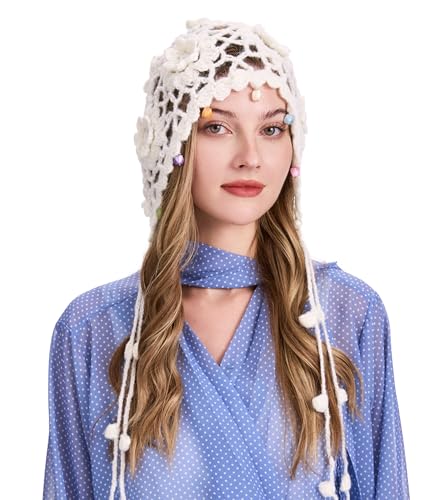 Bonnet en crochet pour femme ZLYC avec pompon élégant en maille douce