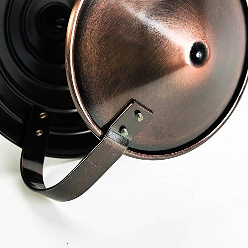 Sungmor Copper Bird Feeders For Outside - 15 Inch Hanging Wild Bird Feeders - Outdoor Metal Bird Seed Feeder For Garden Yard - Waterproof Squirrel Feeders Sunflower Nuts Birds Food Tray #TOP5