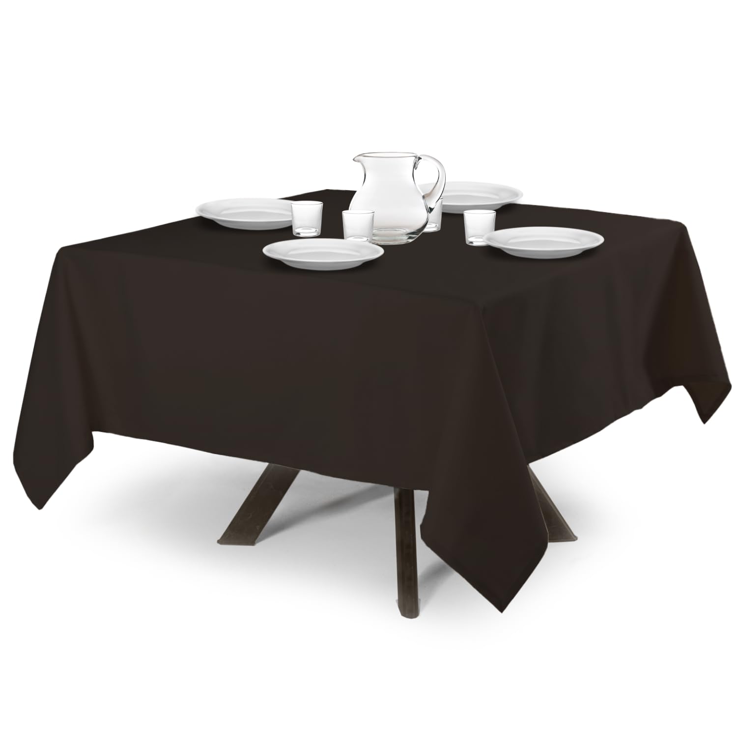 MyVorrei Tischdecke, einfarbig, quadratisch, 100 % Baumwolle, 180 x 180 cm