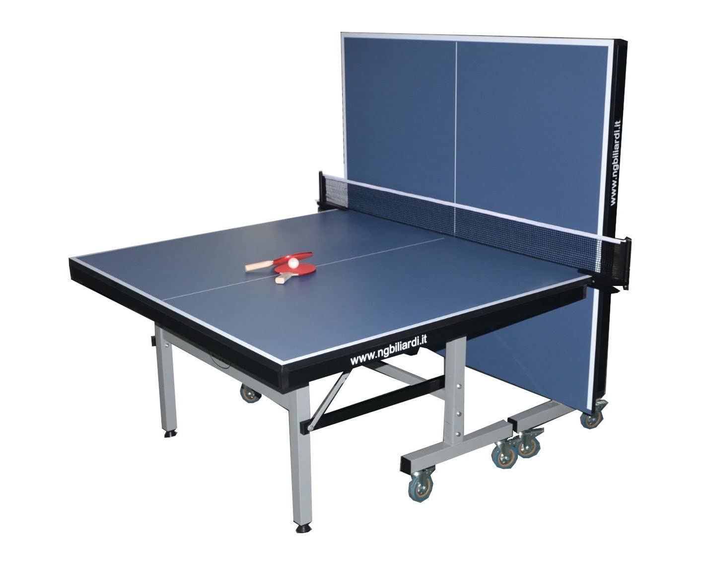 Tavolo Da Ping Pong Wimbledon Blu Regolamentare - 274x152.5x76 Cm | Professionale Con Accessori - Foto 5