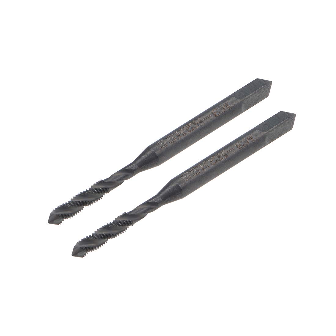 sourcing map Metric Spiral Point Machine Screw Tap M3 Thread H2 Nitriding High Speed Steel 2pcs