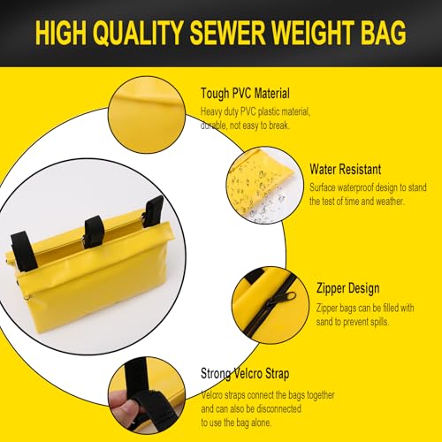 Image of RV Sewer Weight Bag for RV Camping, Waterproof RV Hose Fastening Device RV Sewer Hose Weights Hold Down for RV /Camper /Trailer, Sewer Hose Support to Reduce Accidental Spillage, 2 Pack