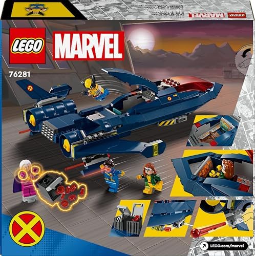 LEGO | Marvel X-Men X-Jet 76281 – 8 Yaş ve Üzeri Süper Kahraman Seven Çocuklar İçin İnşa Edilebilen Oyuncak Uçak Modeli İçeren Yaratıcı Oyuncak Yapım Seti (359 Parça) - Görsel 4
