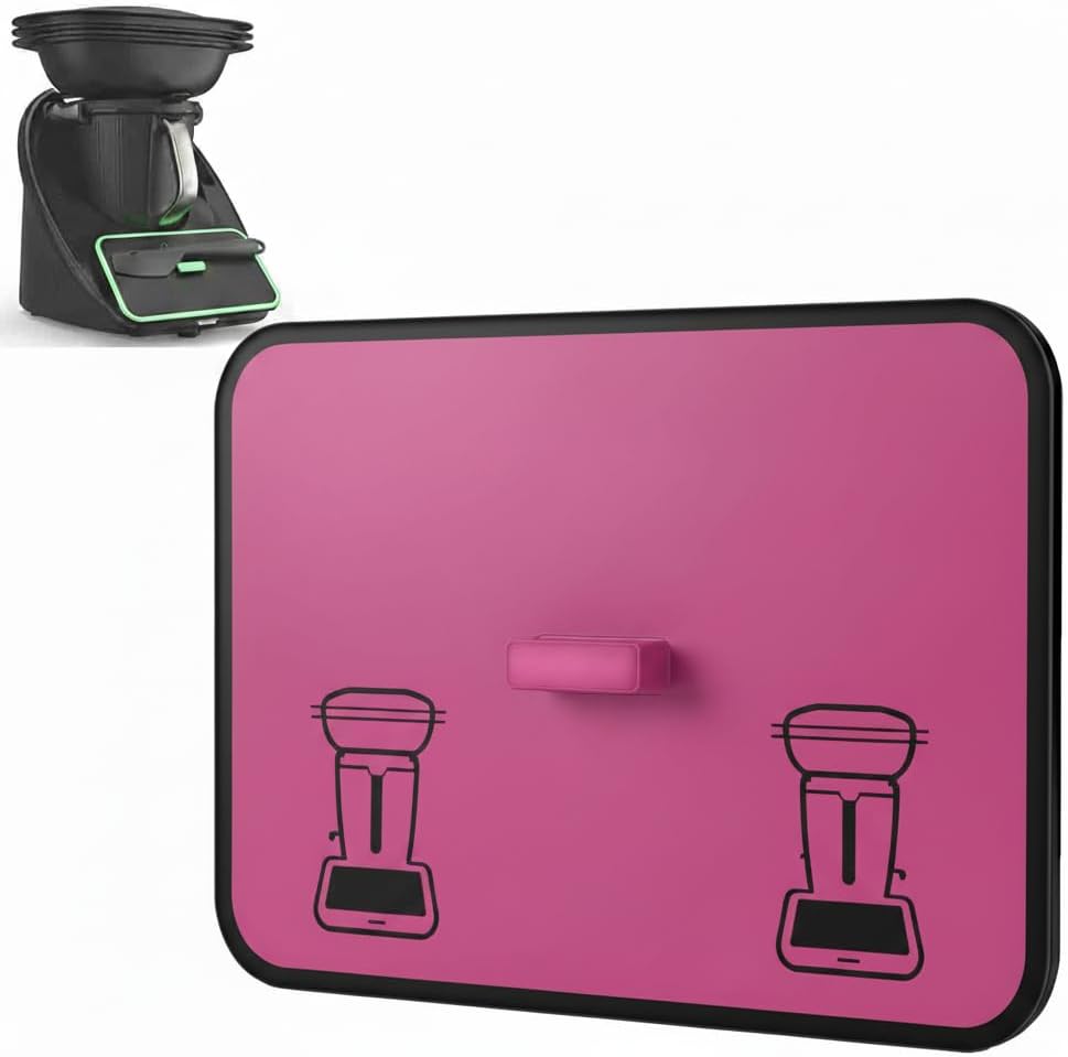 Display Cover and Scraper Holder Compatible with Thermomix TM7, Screen Protection Accessory, Helps Prevent Scratches and Dirt, Easy to Install, Durable PETG-GF Kitchen Organizer (Red)