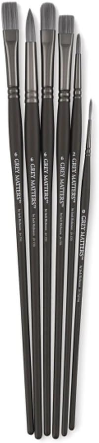 Jack Richeson 989901 Grey Matters Oil Brushes (Set of 6)
