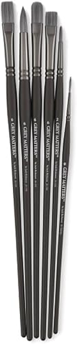 Jack Richeson 989901 Grey Matters Oil Brushes (Set of 6)