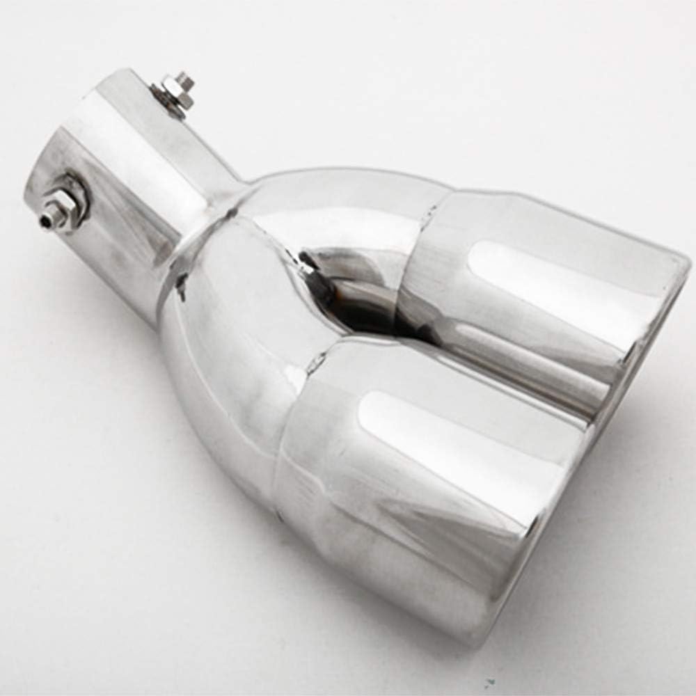 for C-HR CHR 2017 2018 2019 2020 Stainless Steel Car Accessories Exhaust Pipe Tail Cover Rear Exhaust Muffler End Pipe (Silver)