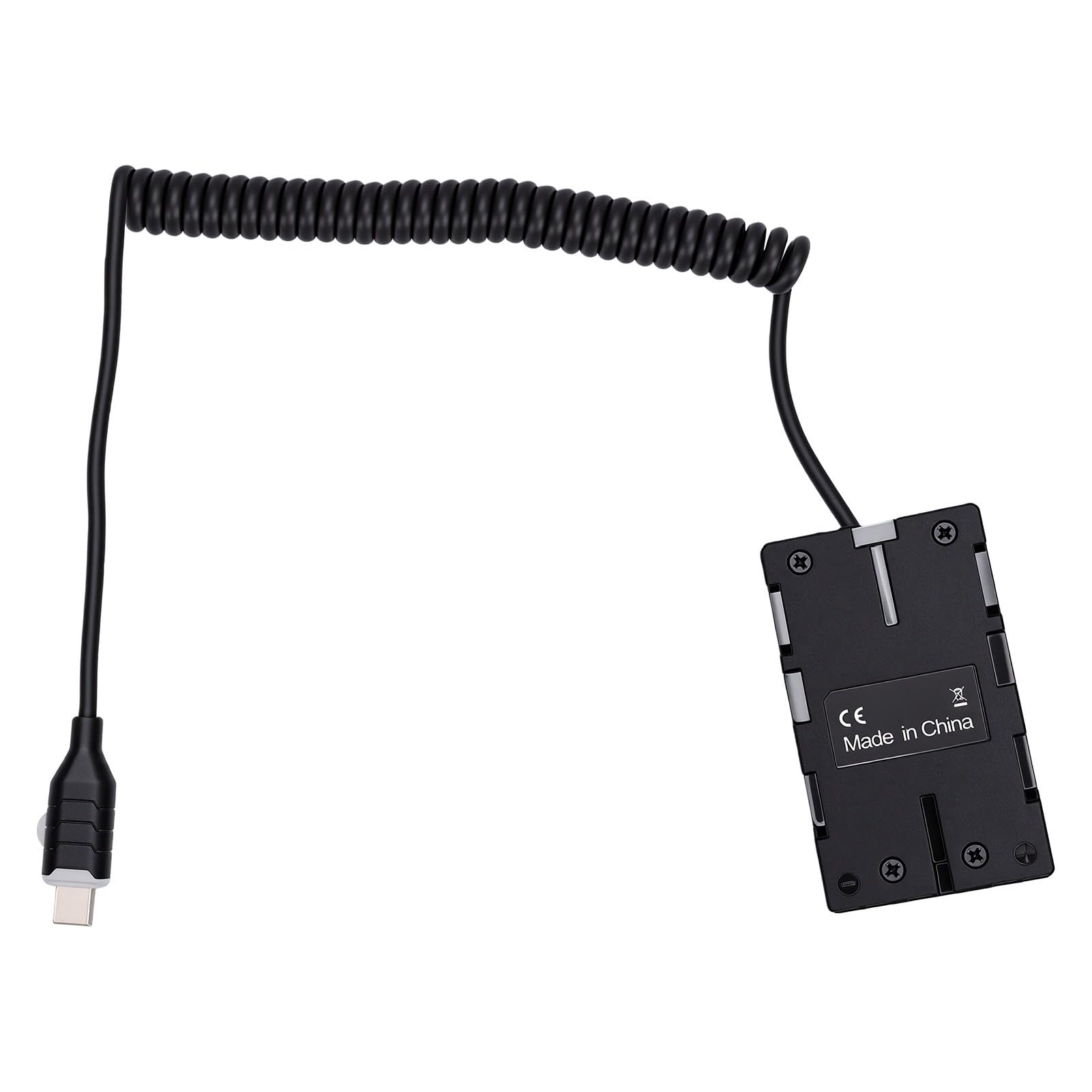 Generic Cavo di Alimentazione a Batteria Fittizia PD Tipo C per Sessioni di Registrazione Estese Design a Spirale Ad Alta stabilità 45 W Adatto per Fotocamera HXR-NX800