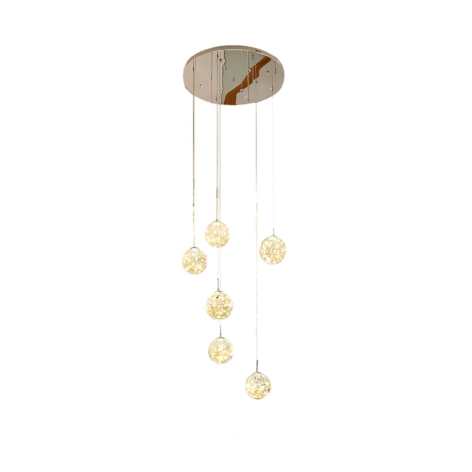 Sputnik Chandelier pour Éclairer les Cages d'Escalier Sombres et Hautes