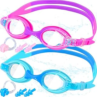 Kids Swimming Goggles, [2 Pack] Spopal Comfortable Silicone Swim Goggles Children for Boys Girls with Waterproof, Anti-Fog Lens for 3-14 Years Old Children