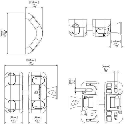 D&D Technologies Mlsps2S Magnalatch Side Pull, General Purpose Magnetic Gate Latch, For Any Flat Surface #TOP4