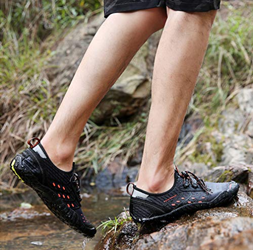 Image of UBFEN Water Shoes for Men Women Quick Dry Swim Aqua Socks | Lightweight Barefoot-style Fit, Rubber Sole, Hiking, Fishing, Kayaking, Beach, Pool, Boating, Diving And Water-to-land Wear