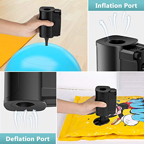 Elektrische luftpumpe, wiederaufladbare tragbare drahtlose Luftpumpe mit 4000mAh schnell auffüllbarer aufblasbarer elektrischer Pumpe für Luftmatratze, Schlauchboot, Schwimmring, Yoga Ball - Image 8