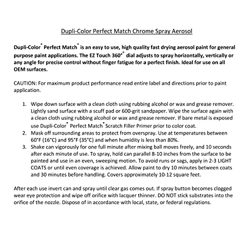 Image of Dupli-Color EBUN02007 Perfect Match Automotive Spray Paint - Universal Chrome - 8 oz. Aerosol Can