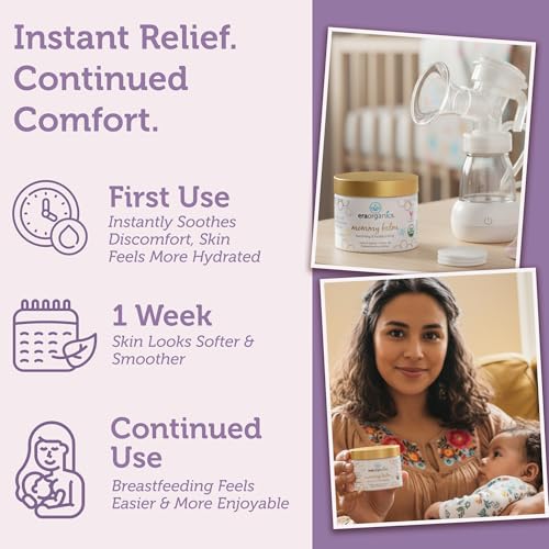 USDA Organic Nipple Butter Safe for Breastfeeding – Lanolin-Free, Food-Grade Nipple Cream for Sore, Cracked & Sensitive Skin Relief – No Wipe Off Postpartum Essential - Image 4