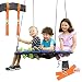 Trailblaze Tree Swing + Hanging Strap Kit - XL 40" Outdoor Swing for Kids - Super Strong Saucer Swing Holds 600 lbs - Rope Swing Includes Two Tree Swing Straps + Carabiners