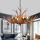 Qualitätsmaterial -- Dickes harzmaterial, verstärkt nicht nur die stabilität der lampe, es kann das geweih realistischer machen. Sie haben sicherheit und schönheit gleichzeitig.