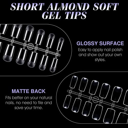 Gelike ec Pose Américaine Ongles Capsule Courte Faux Ongles en Gel (Carré Court) 240PCS 12 Tailles Couverture Complète, Prothésiste Ongulaire, Débutant, Salons de Manucure, en Résine - Image 7