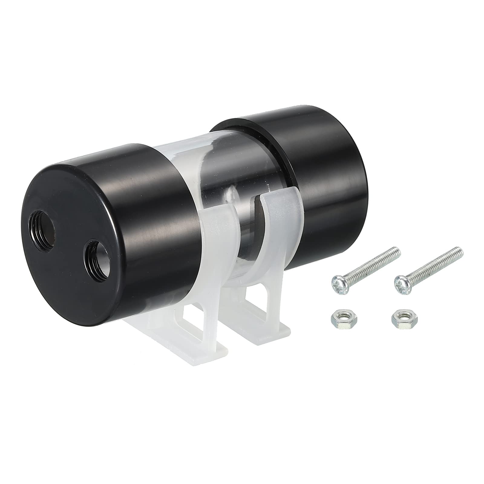 Tanque de refrigeración por agua cilíndrico G1/4 diámetro 1.969 in longitud 3.937 in transparente para PC sistema de refrigeración por agua depósito con acrílico y POM