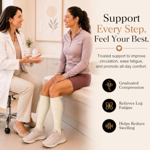 Image of Laite Hebe 4 Pairs-Compression Socks for Women&Men Circulation-Best Support for Nurses,Running,Athletic