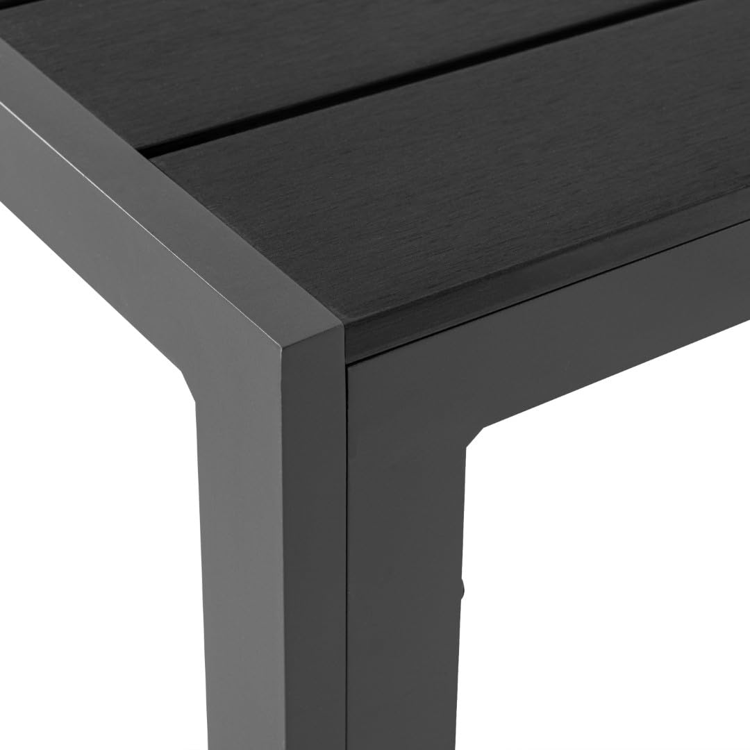 ALEOS. Aluminium Gartentisch 150 x 90 cm mit WPC Tischplatte, Model Milos, Tisch Esstisch