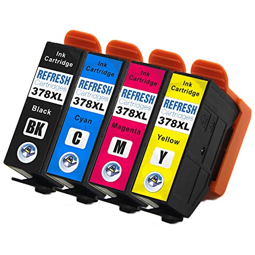 Refresh Cartridges Full Set of 4 Remanufactured Ink Cartridge Replacement for Epson 378XL High Capacity (C13T37914010 / C13T37924010 / C13T37934010 / C13T37944010) - Image 4