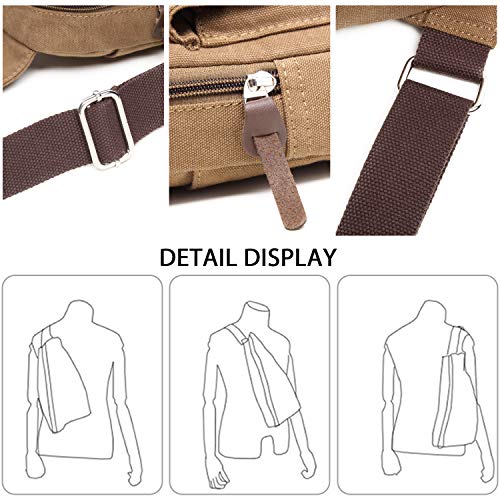 FANDARE Borstzak heren schoudertas slingbag rugzak 7,9 inch iPad Sling Bag zeildoek tas schoudertas sporttas voor… - Image 5