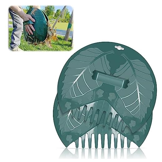 ORIENTOOLS 11 Ergonomic Yard Hand Rakes, Durable Leaf Scoops for Picking, Green