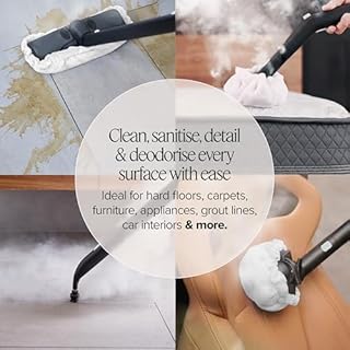 Dupray Neat Steam Cleaner with 17-Piece Accessory Kit – Powerful Multipurpose Steamer for Chemical-Free Deep Cleaning on Floors, Cars, Tiles, Grout, Upholstery and More